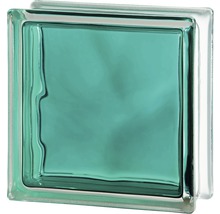 Brique de verre Brilly turquoise 19 x 19 x 8 cm-thumb-0