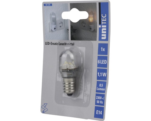 Unitec Ampoule de remplacement LED E14 1,1 Watt