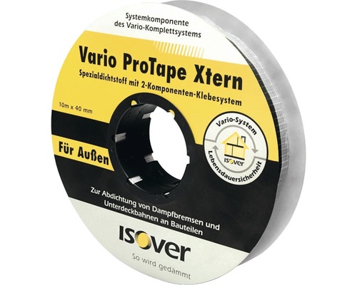 Matériau d'étanchéité spécial ISOVER ProTape Xtern en rouleau pour l'extérieur 10 m x 40 mm