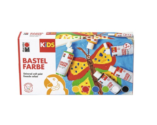 Kit de peinture pour le bricolage Marabu Kids 6x 80 ml Marabu Kids Set de peinture de bricolage