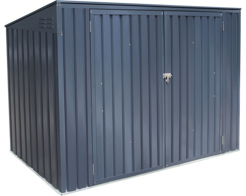 Cache-poubelle WESTMANN pour 3 poubelles ressorts à gaz compris 235 x 100 x 131 cm anthracite