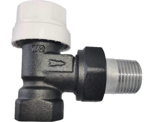 Heizkörper Eckventil aus Metall mit Thermostatanschluss 1/2 Zoll