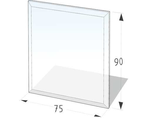 Plaque de protection en verre contre les étincelles 90x75 cm