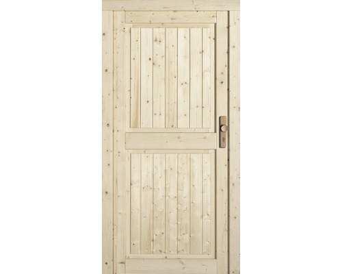Porte en bois avec remplissage et ferrures