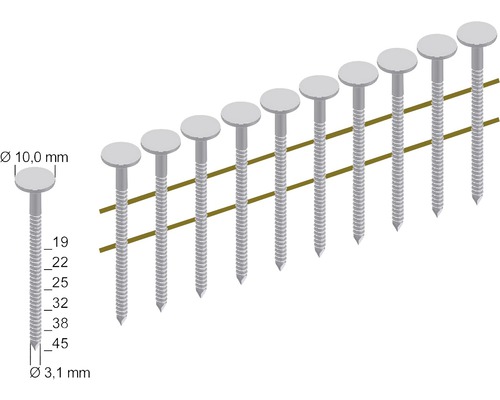 Pappnägel für Nagler 4X-CNZ45-19NKRI