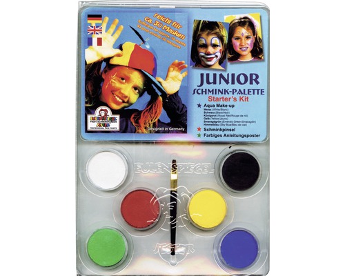 Palette de maquillage junior, kit de démarrage avec différentes couleurs et pinceau