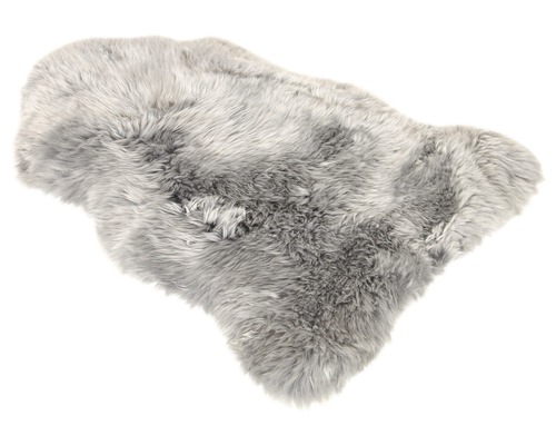 Tapis de sol imitation peau de mouton gris
