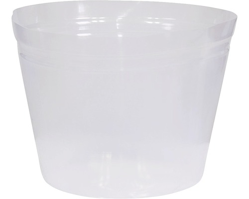 Support pour pot de fleurs plastique Ø 21 H 16 cm transparent