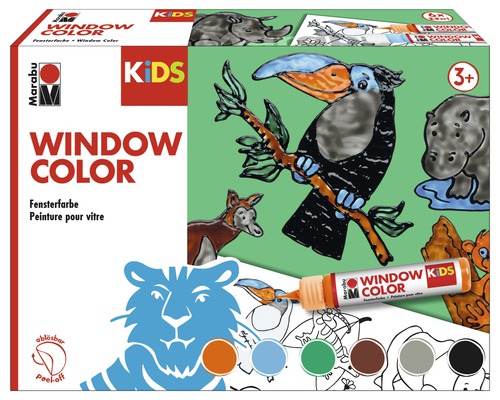 Kit de peinture pour fenêtre Marabu Window Color pour enfants