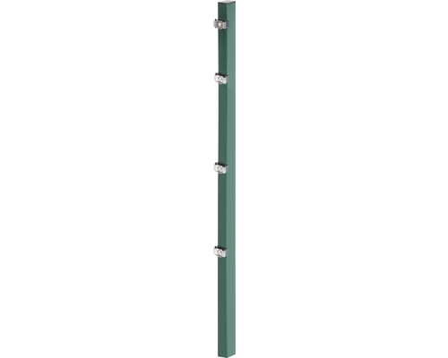 Poteau de clôture ALBERTS avec pattes de serrage à sceller dans le béton 6 x 4 x 240 cm vert