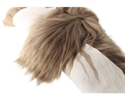 Detailansicht eines Fellimitat-Teppichs