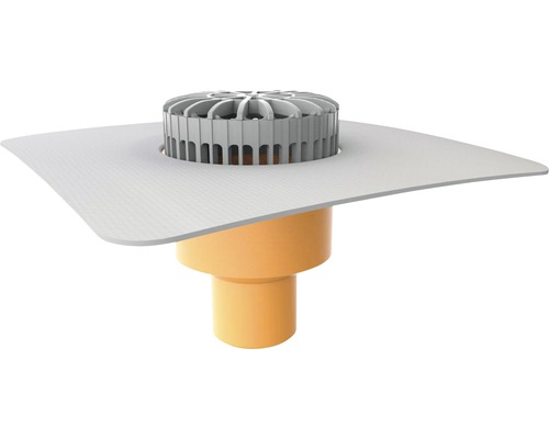 Avaloir de terrasse TopWet avec manchette PVC intégrée DN 110 h = 182 mm