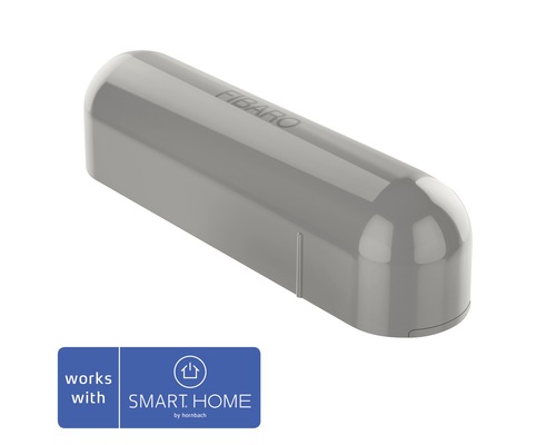 Contact de porte et fenêtre Fibaro avec capteur de température gris; compatible avec SMART HOME by hornbach