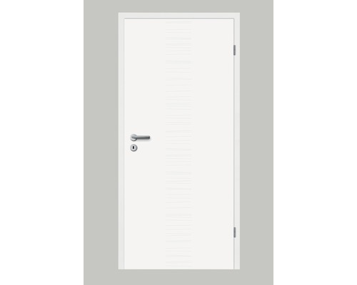 Porte intérieure Pertura Linum 04 laqué blanc (semblable à RAL 9010) 86,0x198,5 cm droite Porte intérieure Pertura Linum 04 laqué blanc (semblable à RAL 9010) 86,0x198,5 cm droite