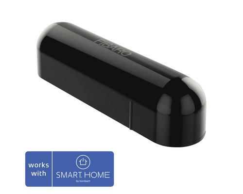 Contact de porte et fenêtre Fibaro avec capteur de température noir; compatible avec SMART HOME by hornbach-0