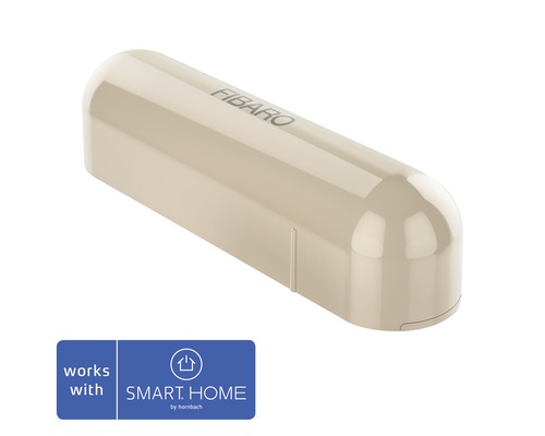 Contact de porte et fenêtre Fibaro avec capteur de température beige; compatible avec SMART HOME by hornbach Contact de porte et fenêtre Fibaro avec capteur de température beige; compatible avec SMART HOME by hornbach