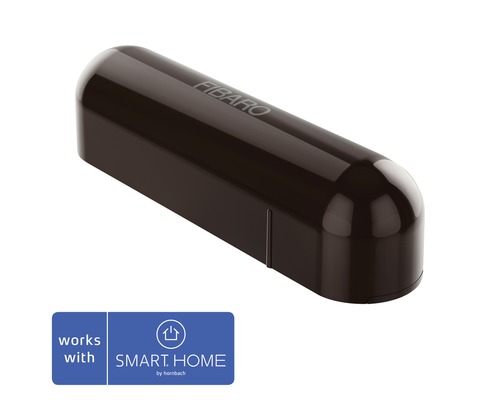 Contact de porte et fenêtre Fibaro avec capteur de température marron foncé; compatible avec SMART HOME by hornbach