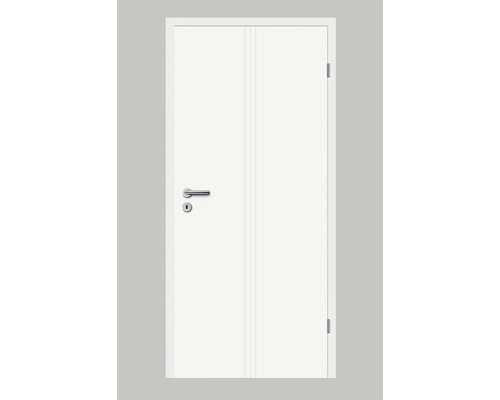 Pertura Zimmertür Perla 11 Weißlack (ähnlich RAL 9010) 61,0x211,0 cm Rechts