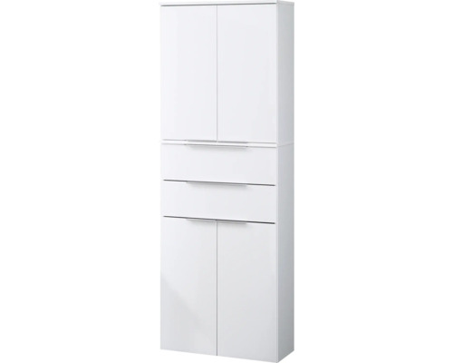Hochschrank FACKELMANN Kara Breite 61 cm weiß fertig montiert Weißer Hochschrank mit Türen und Schubladen