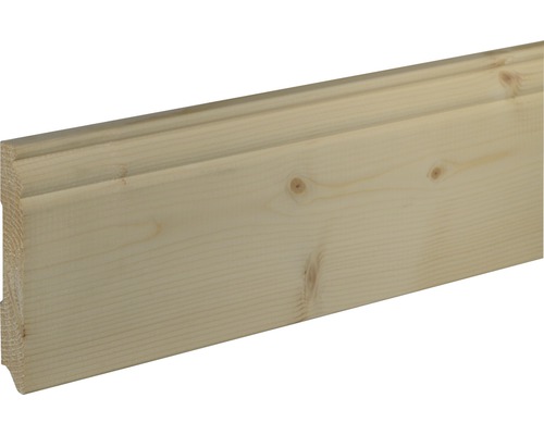 Plinthe bois massif - pin 60 - 80 mm - pin laqué en blanc