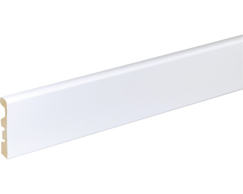 Sockelleiste SF263 MDF weiß lackiert 10 x 58 x 2400 mm Weisse Sockelleiste aus Holz