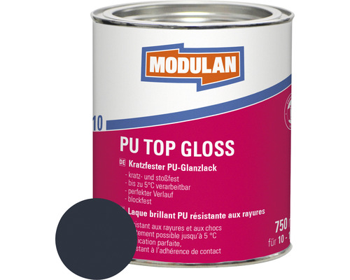 Laque MODULAN 6110 PU Top Gloss RAL 7016 anthracite 750 ml Boîte de laque Modulan PU Top Gloss