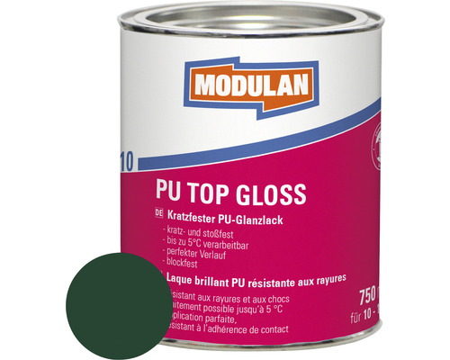 Laque MODULAN 6110 PU Top Gloss RAL 6005 vert mousse 750 ml