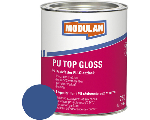 Laque MODULAN 6110 PU Top Gloss RAL 5010 bleu gentiane 750 ml