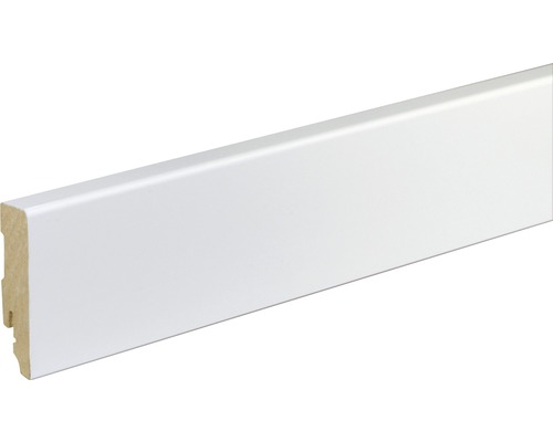 Plinthe FU86L MDF blanc laqué 16x70x2400 mm