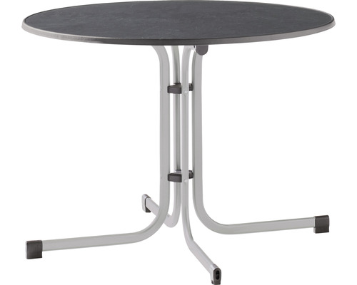 Table de jardin pliante Ø100cm, anthracite