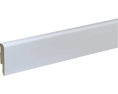 Sockelleiste FU54L MDF weiß lackiert 12 x 58 x 2400 mm Sockelleiste aus Holz