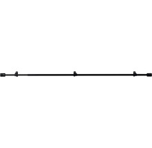 Gardinenstangen Set ausziehbar schwarz 100-200 cm Ø 13/16 mm-thumb-1