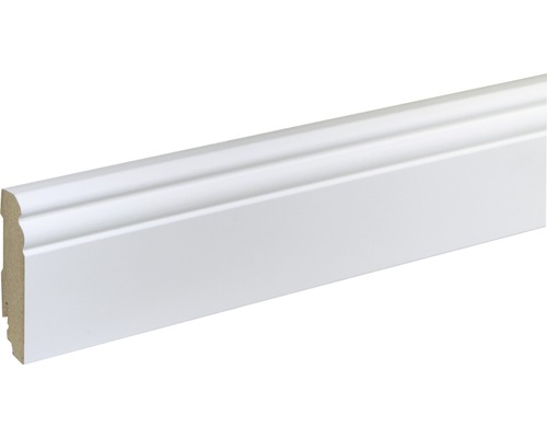 Plinthe SKANDOR FU85L MDF blanc apprêté 19x80x2400 mm