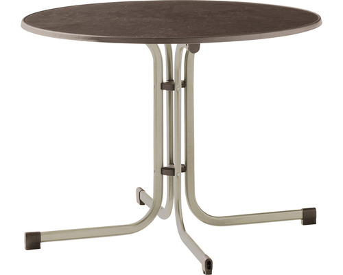 Table de jardin Marron 150x90x72 cm Plastique Aspect de rotin