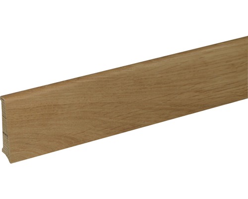 Sockelleiste S601 Eiche lackiert 12 x 60 x 2400 mm Sockelleiste aus Holz