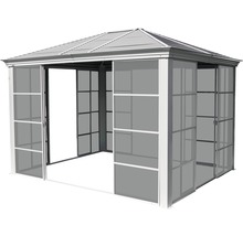 Pavillon mit Insektenschutz und Schiebetüren