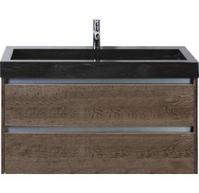 Meuble sous-lavabo avec deux tiroirs et lavabo
