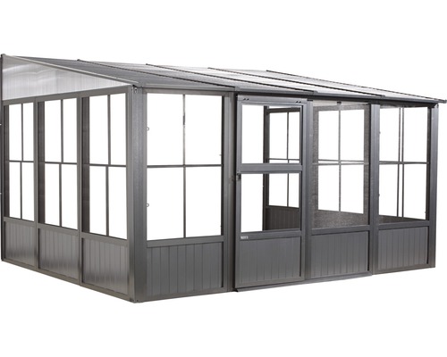 Gewächshaus mit Tür und Fenstern