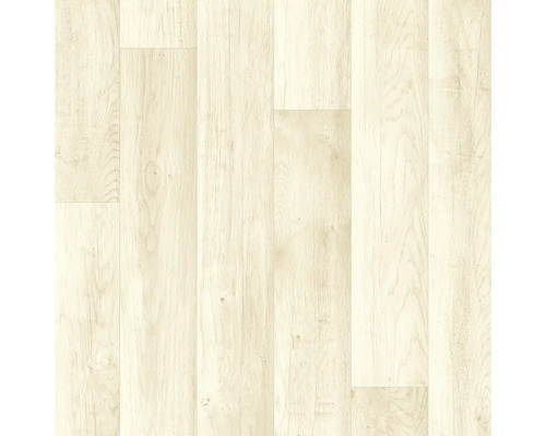 Parquet à lames PVC Larissa blanc 300 cm de largeur (article au mètre)