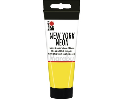 Marabu New York Neon Effektfarbe neongelb 321 100 ml Marabu New York Neon fluoreszierende Schwarzlichtfarbe in der Tube