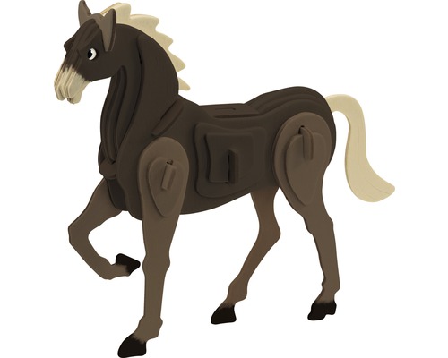 Figurine de cheval décorative en bois