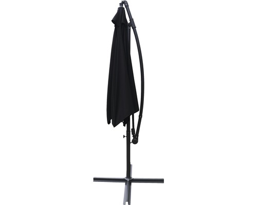 Parasol déporté fermé avec armature métallique