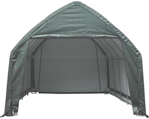 Garage ouverte pour appareils avec cadre en acier et bâche en tissu