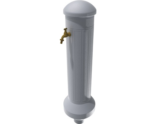 Pompe à eau sur colonne pour jardin, gris granite