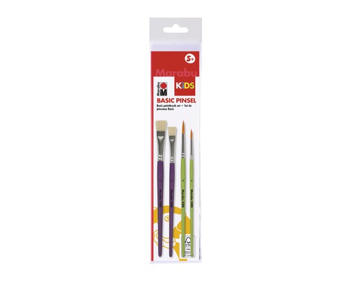 Marabu Kids Set de pinceaux Basic avec quatre pinceaux de peinture