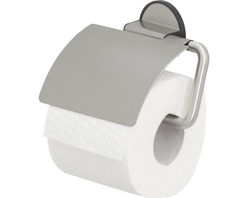Dérouleur papier toilette TIGER Tune avec couvercle acier inoxydable brossé