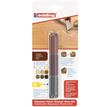 Cire de réparation pour sols en bois edding kit 8902 acajou