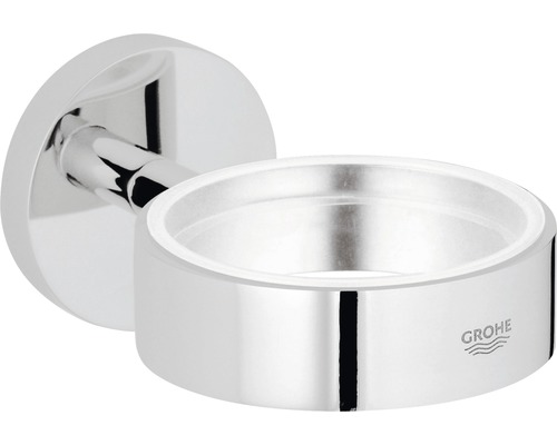 Halter für Becher, Seifenschale oder Seifenspender GROHE Essentials 40369001 chrom Seifenschale zur Wandmontage mit Grohe Logo