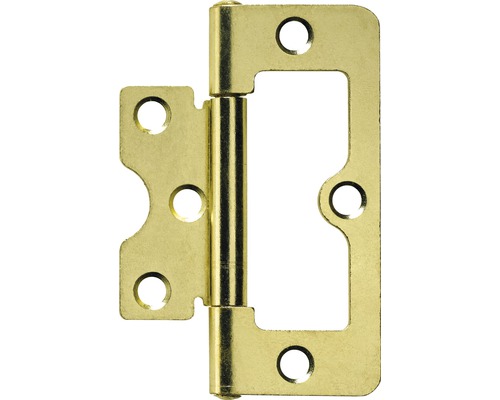 Charnière pour portes persiennes laitonnée 75x32 mm Paumelle de porte en métal