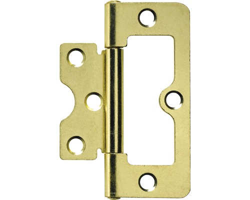 Charnière pour portes persiennes laitonnée 75x32 mm, 10 pces